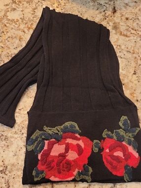 KENZO vintage Black Wool Scarf